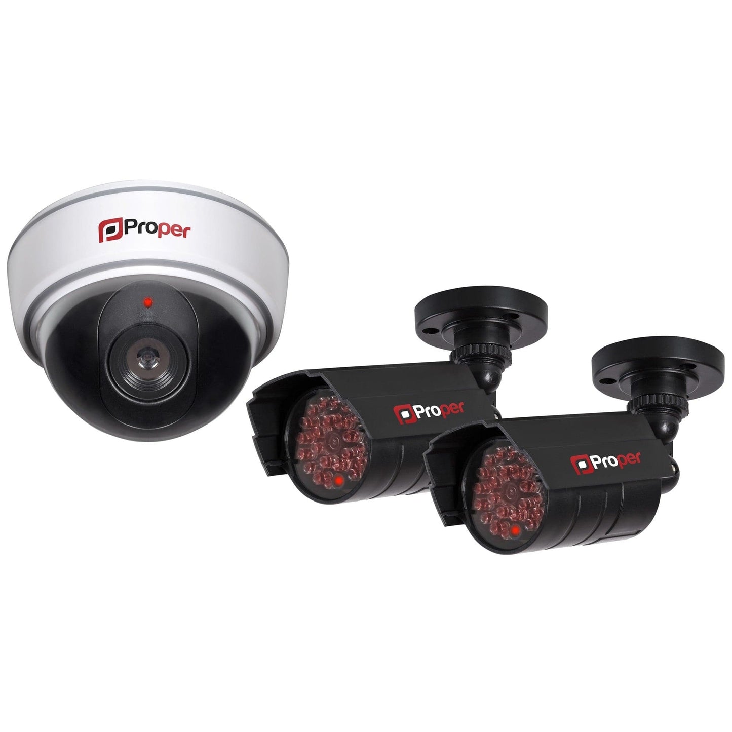 Maplin Proper Imitation Security Camera Kit with 1x Dome Camera & 2x IR Cameras - maplin.co.uk