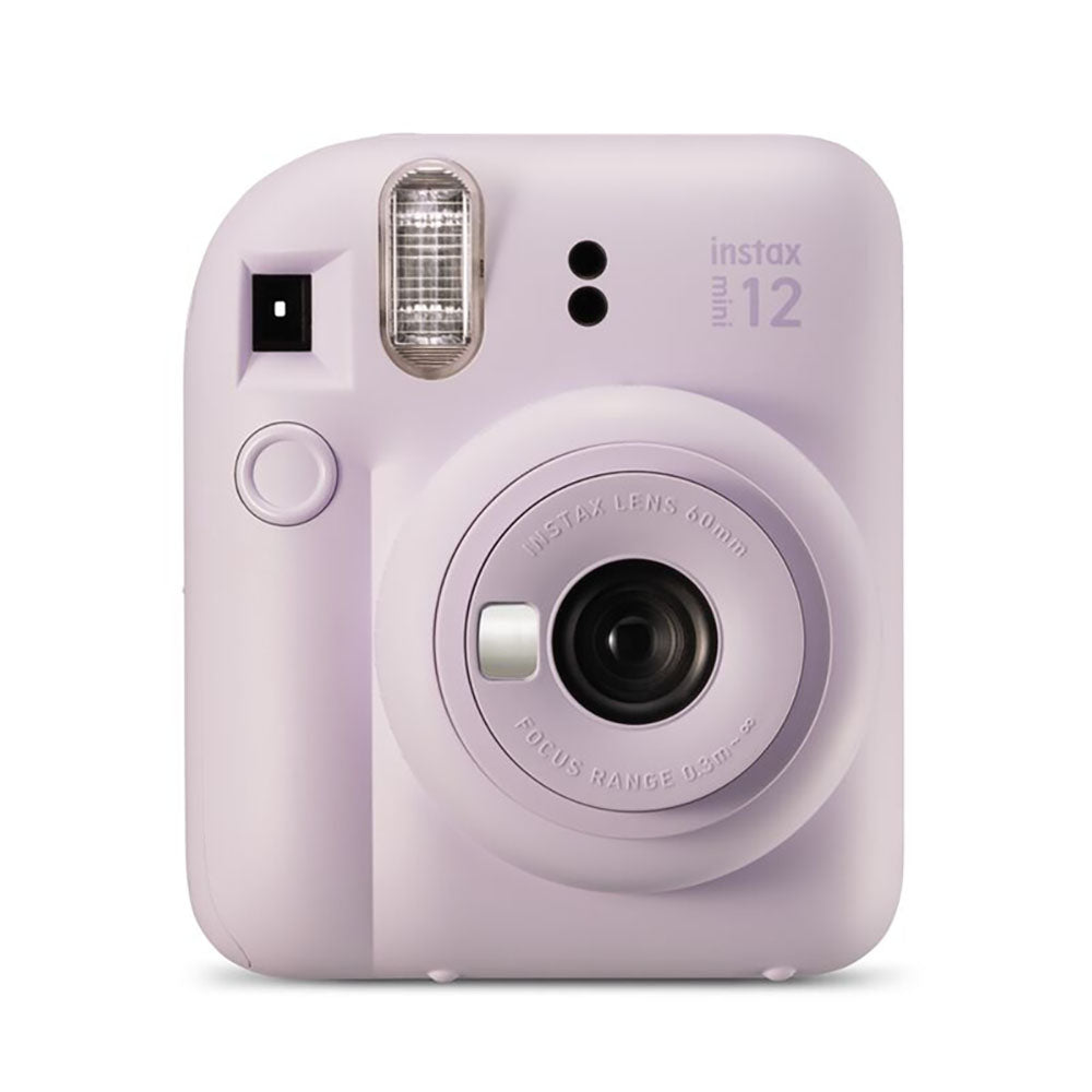 Fujifilm Instax Mini 12 Instant Camera with LED String Lights, Glitter Case & Lavender Film - Lilac Purple