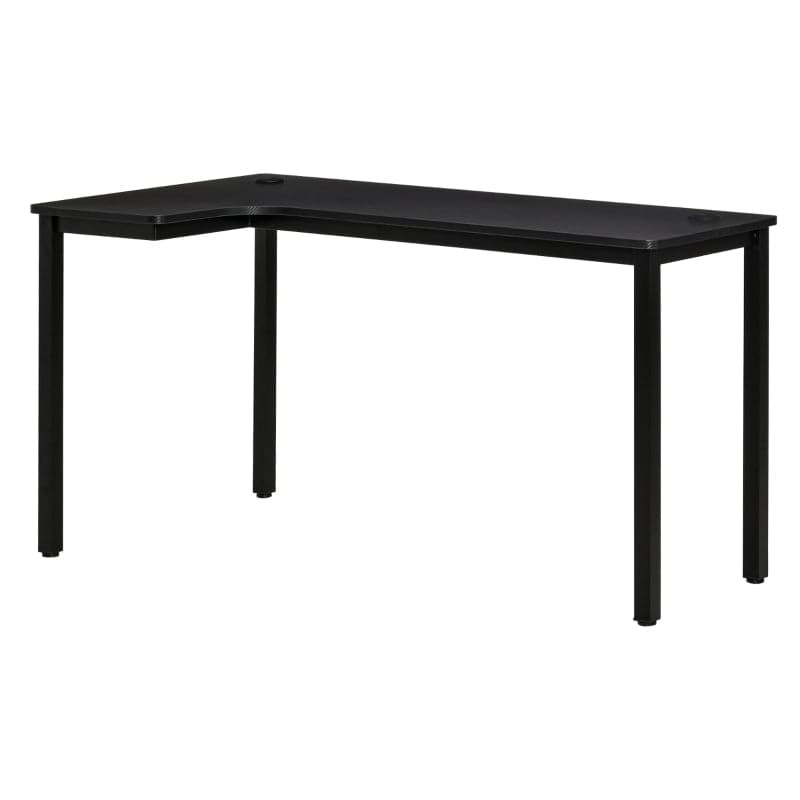 Maplin Plus L-Shaped 145 x 81 x 76cm Gaming Desk with Cable Management - Black - maplin.co.uk