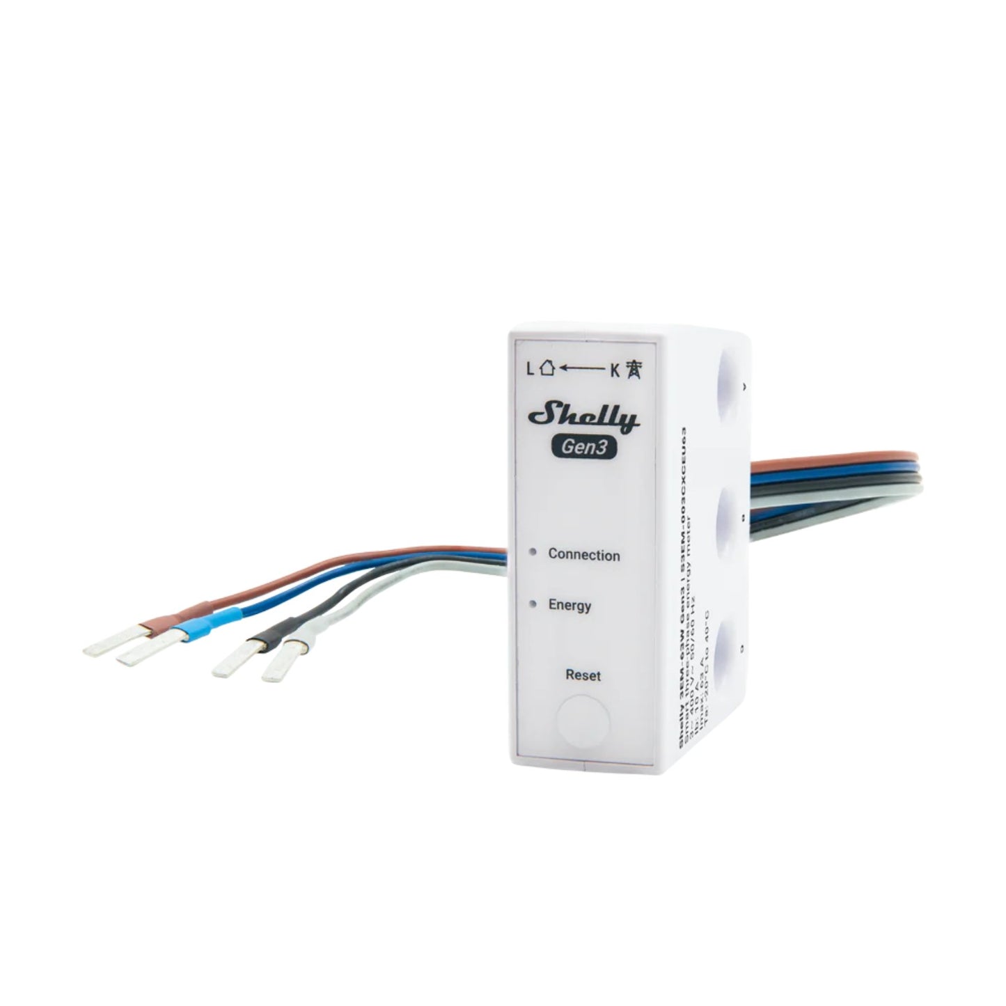Shelly 3EM-63W Gen3 WiFi Three-Phase Energy Meter with Integrated Current-Transformers
