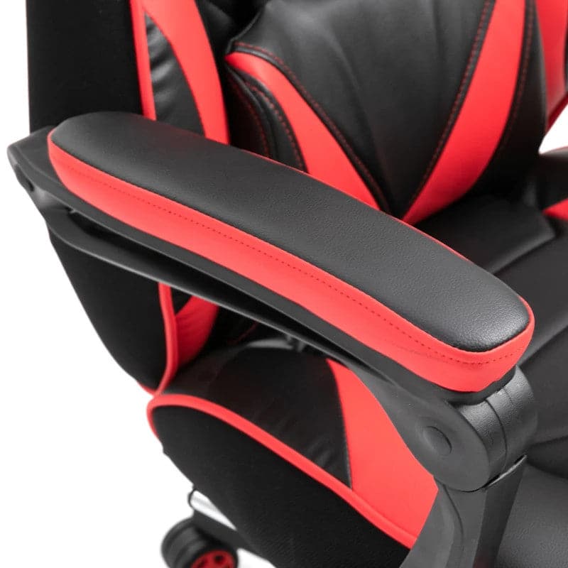 Maplin Plus Ergonomic Racing Adjustable Reclining Gaming Office Chair with Headrest, Lumbar Support & Retractable Footrest