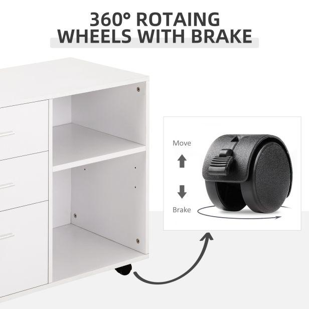 ProperAV Extra Particle Board Rolling Storage Cabinet - maplin.co.uk