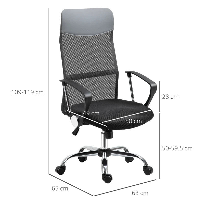 ProperAV Extra Ergonomic Mesh Tilting Height Adjustable Office Chair - maplin.co.uk