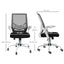 ProperAV Extra Ergonomic Adjustable Office Chair with Flip-up Arm & Lumbar Back Support - maplin.co.uk