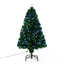 HOMCOM 4ft Pre-Lit Fibre Optic Artificial Christmas Tree Holiday with Tree Topper - maplin.co.uk