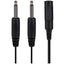 ProSound Twin 1/4" Mono Jack Male to 1/4" Mono Jack Socket Female Cable - Black, 0.2m - maplin.co.uk