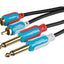 Maplin Twin 6.35mm 1/4" 2 Pole Jack to Twin RCA Phono Cable - Black, 1.5m - maplin.co.uk