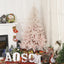 HOMCOM 5ft Pink Artificial Christmas Tree with Metal Stand - maplin.co.uk