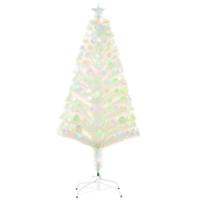 HOMCOM 5ft Pre-Lit Fibre Optic LED Artificial Christmas Tree - maplin.co.uk