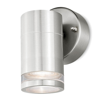 4lite Marinus GU10 Single Direction Outdoor Wall Light without PIR - Stainless Steel Single