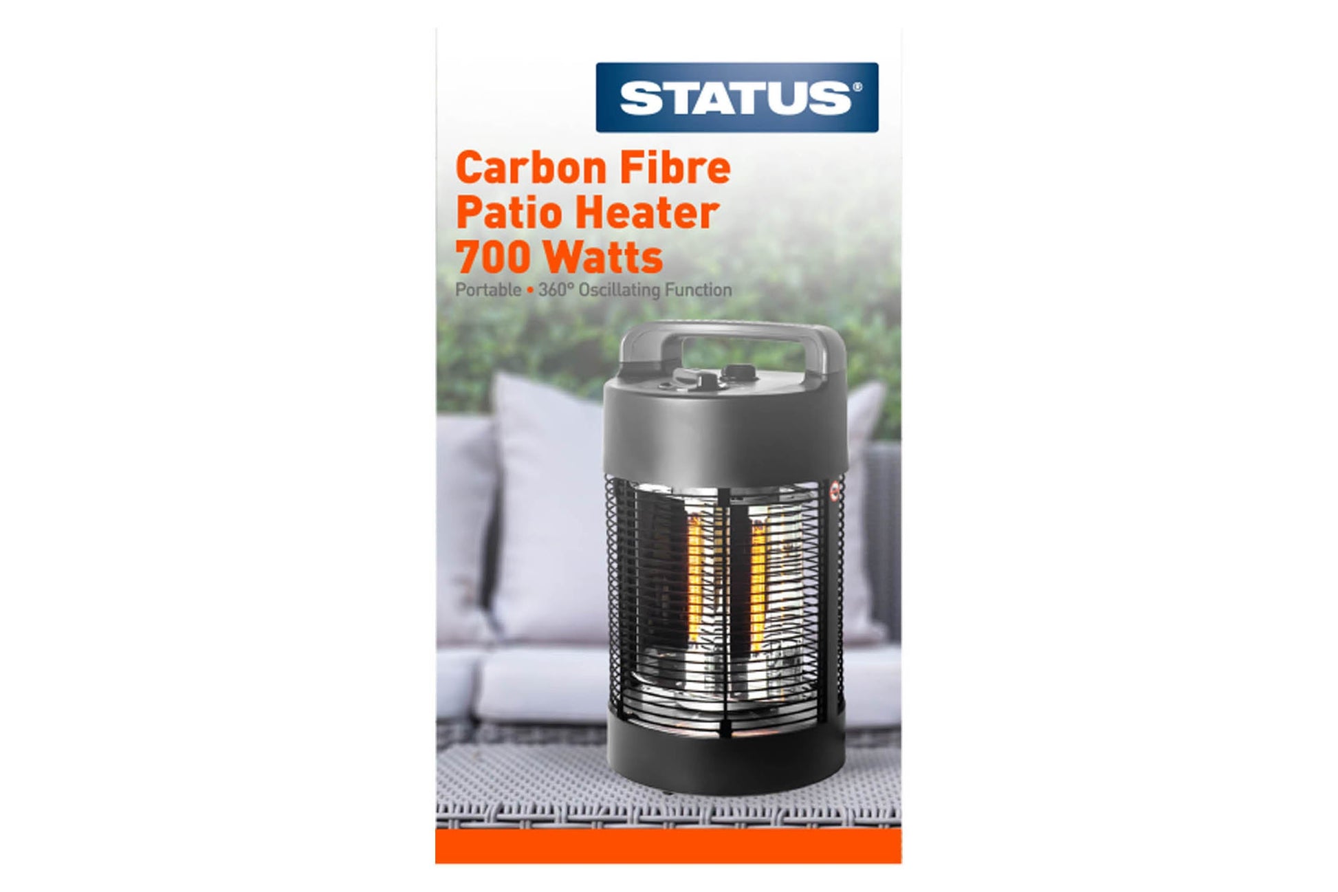 Status 700W Carbon Fibre Element Patio Heater - maplin.co.uk