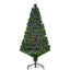 HOMCOM 5ft Pre-Lit Fibre Optic Artificial Christmas Tree with Tree Topper - maplin.co.uk