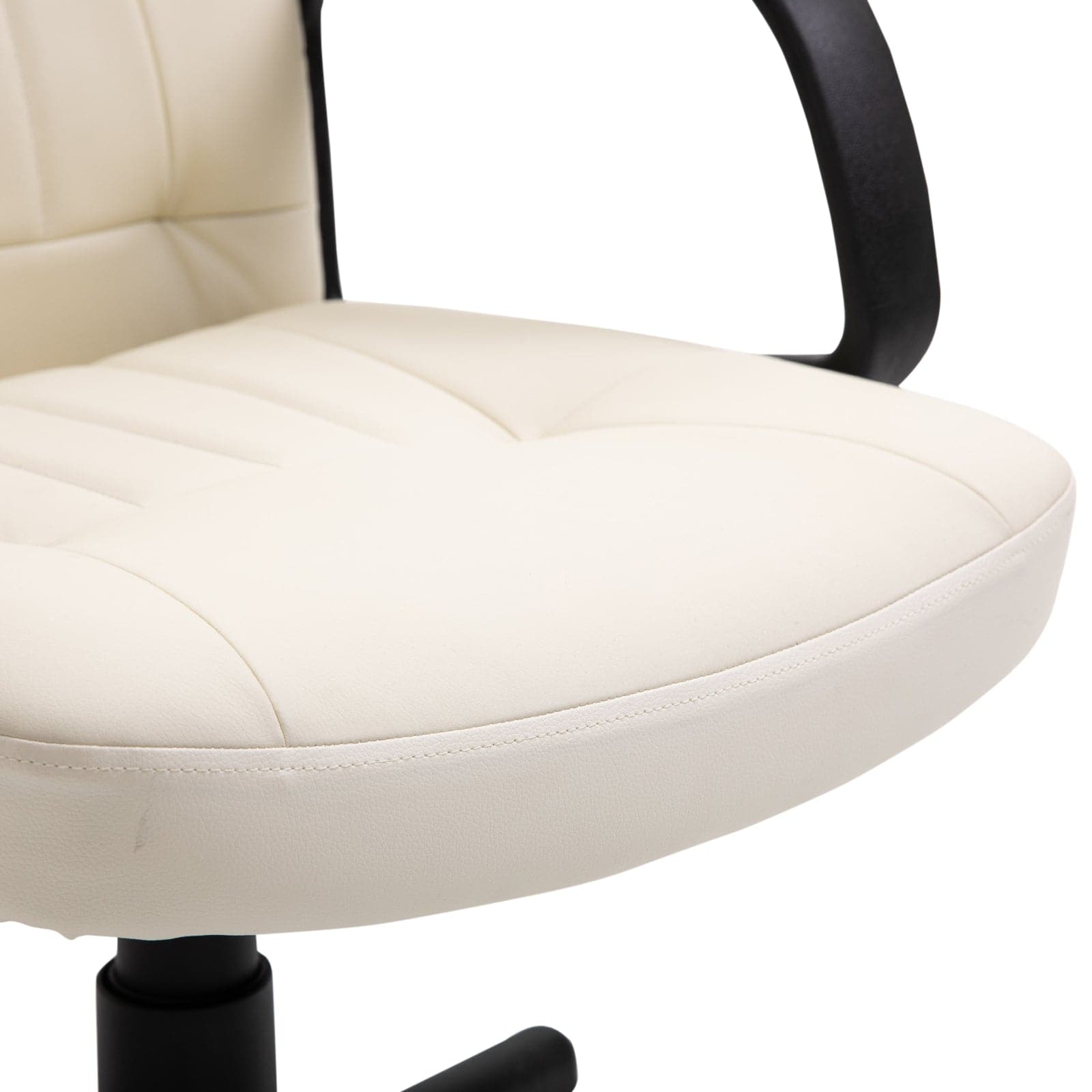 ProperAV Extra PU Leather Swivel Home Office Chair with Armrest - maplin.co.uk