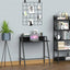 ProperAV Extra Computer Desk with Elevated Storage Shelf