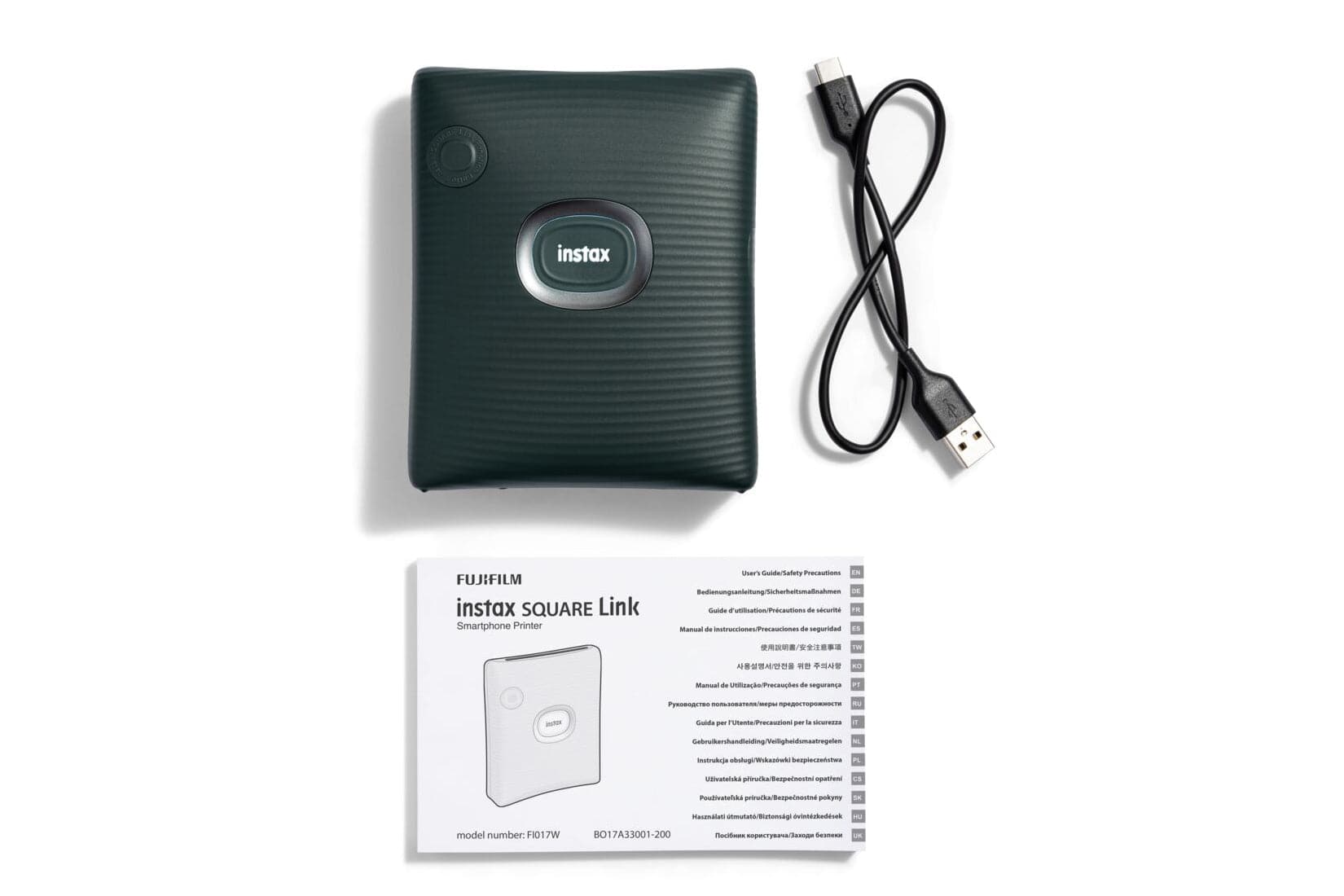 Fujifilm Instax Square Link Wireless Smartphone Photo Printer - Green