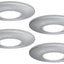 4lite IP20 GU10 Fire-Rated Downlight - Satin Chrome Pack of 4