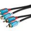 Maplin Twin RCA Phono Male to Twin RCA Phono Female Extension Cable - Black, 3m - maplin.co.uk