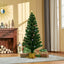 HOMCOM 5ft Pre-Lit Fibre Optic Artificial Christmas Tree with Golden Stand - maplin.co.uk