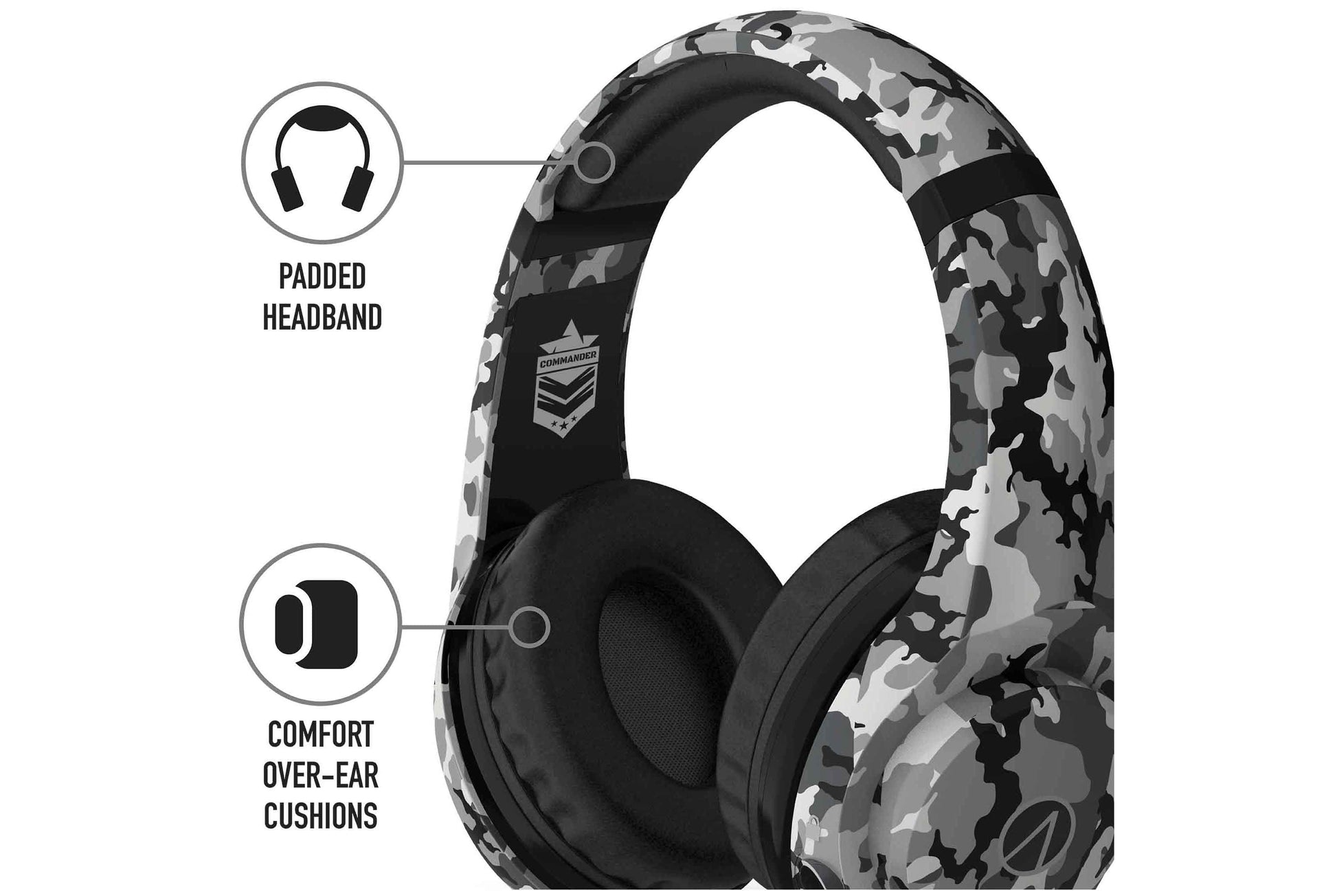 Stealth XP Commander Gaming Headset with Stand - Urban Camouflage - maplin.co.uk