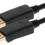 Maplin Lockable 4K Ultra HD DisplayPort Cable - Black, 1m