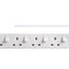 Masterplug 2m 4-Socket 13A Individually Switched Surge Extension Lead - White - maplin.co.uk