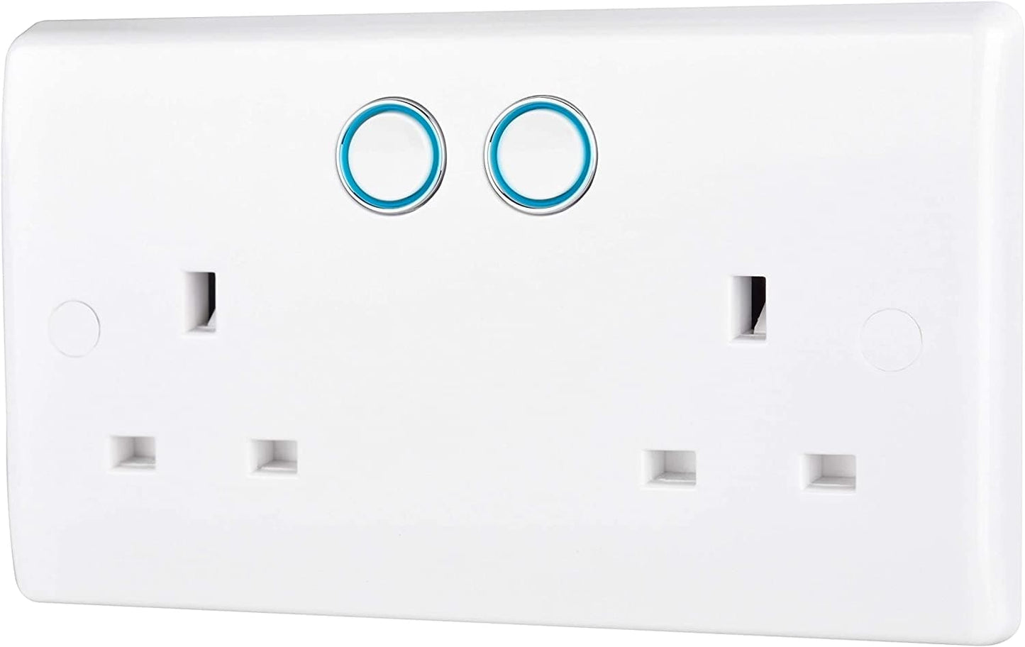 British General Slim Nexus Double Switched 13A Power Socket + Smart Home Control - White - maplin.co.uk