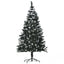 HOMCOM 6ft Snow-Dipped Artificial Christmas Tree with White Berries & Star Topper - maplin.co.uk