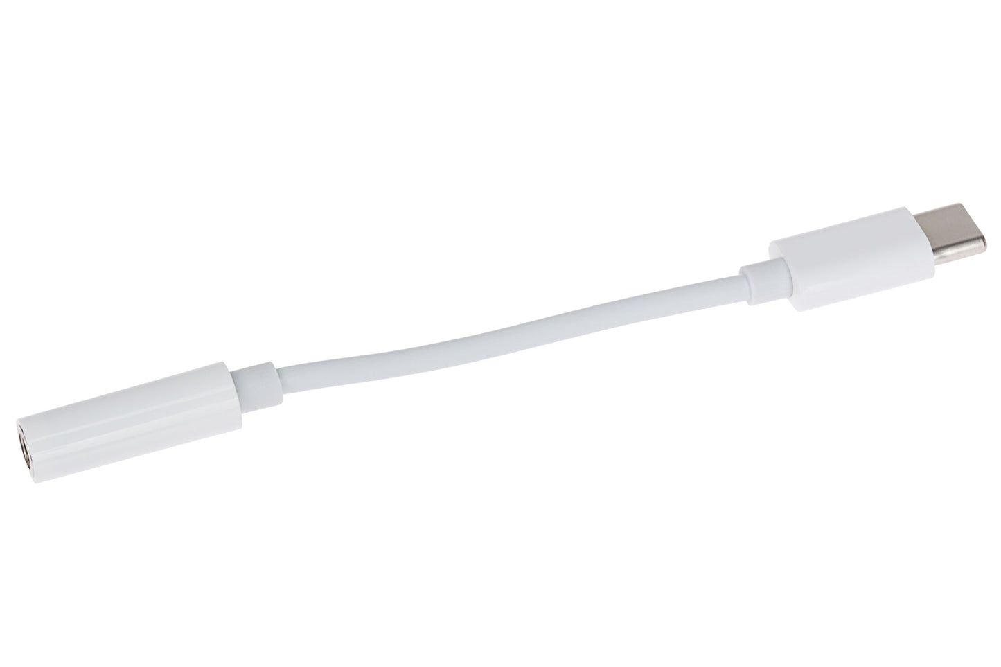 Nikkai USB-C to 3.5mm Female Jack Headphone Adapter - White, 5cm - maplin.co.uk
