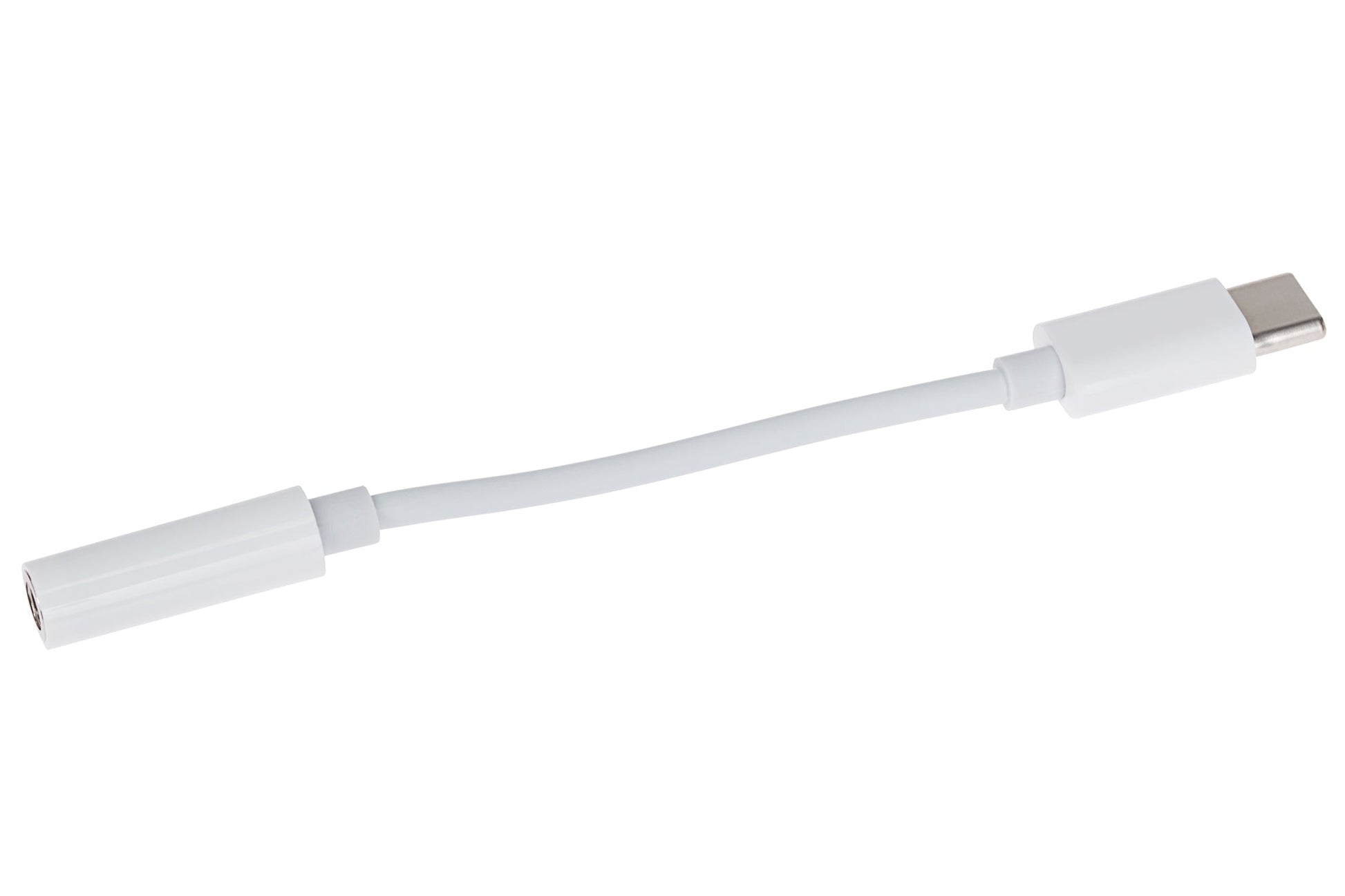 Nikkai USB-C to 3.5mm Female Jack Headphone Adapter - White, 5cm - maplin.co.uk