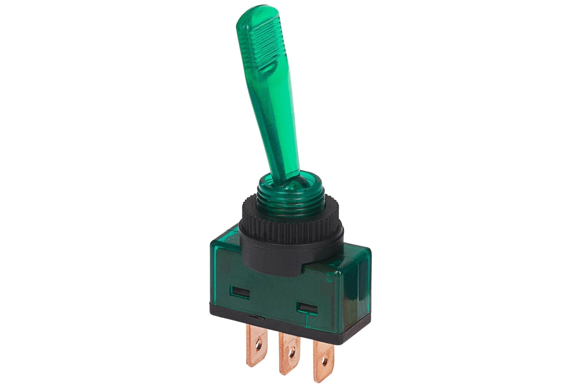 Maplin SPST Illuminated Toggle Switch - Green | Maplin Electronics