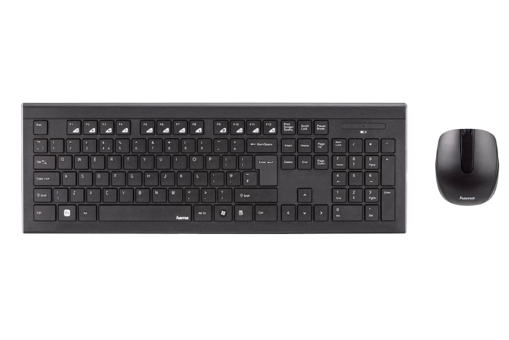 Hama Cortino Wireless Keyboard & Mouse Set - Black - maplin.co.uk