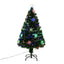 HOMCOM 4ft Fibre Optic LED Artificial Christmas Tree with Snowflakes Ornaments - maplin.co.uk