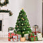 HOMCOM 3ft Pre-Lit Fibre Optic Artificial Christmas Tree with Golden Stand - maplin.co.uk