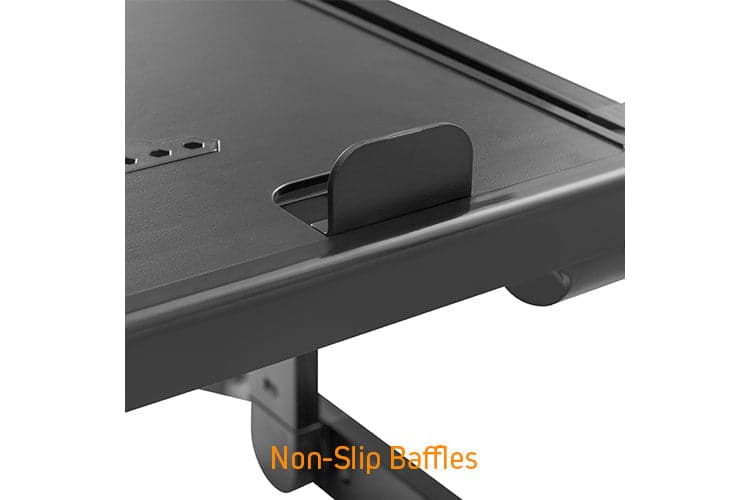 ProperAV Laptop, Tablet or Monitor Riser Stand with Extending Legs & Mouse Pad Side Mount - Black - maplin.co.uk