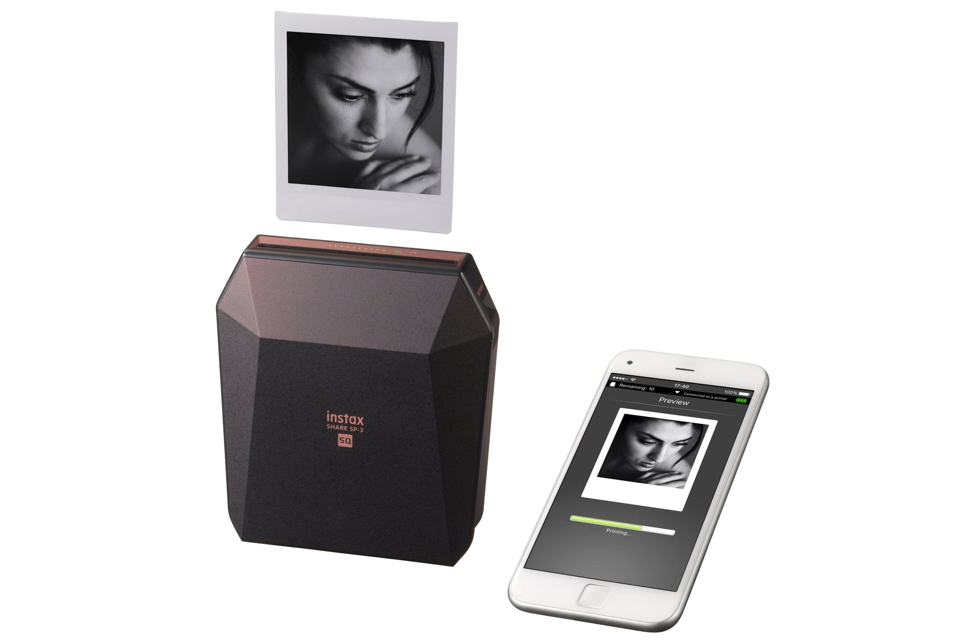 Fujifilm Instax SP-3 Share Square Wireless Photo Printer - Black
