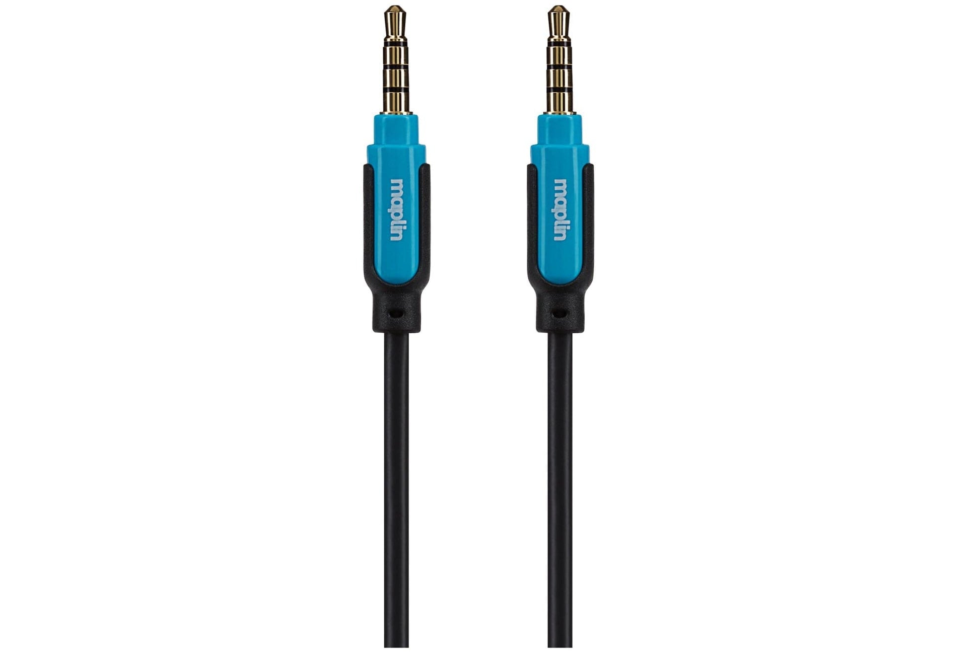 Maplin 3.5mm Aux Stereo 4-Pole Jack Plug to 3.5mm 4-Pole Jack Plug Cable - Black, 5m - maplin.co.uk