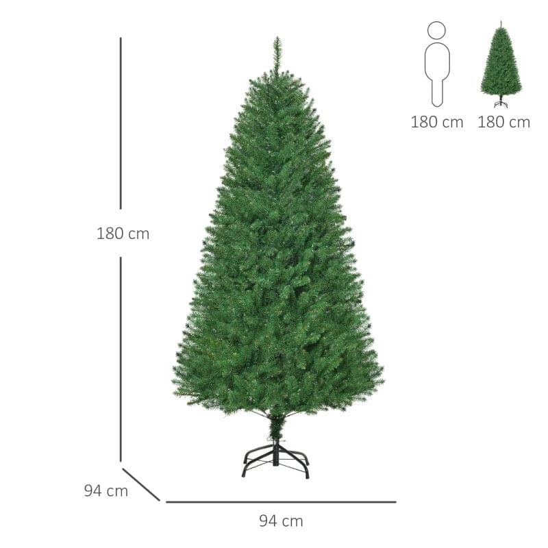 HOMCOM 6ft Warm White LED Artificial Christmas Tree - maplin.co.uk