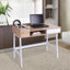 ProperAV Extra MDF Computer Desk - Oak/White - maplin.co.uk