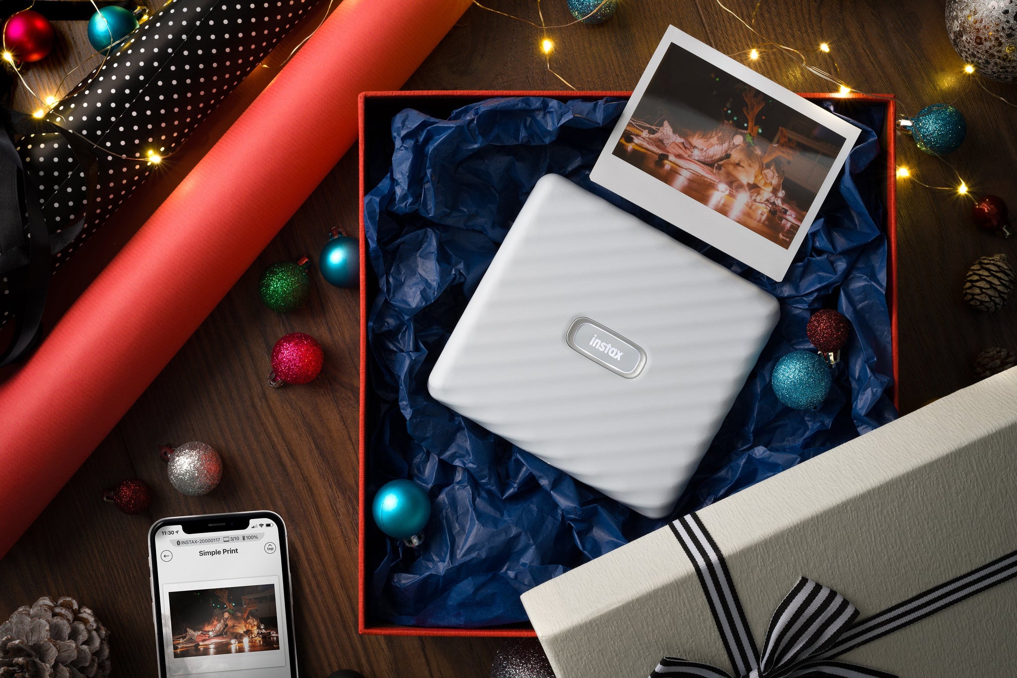 Fujifilm Instax Link Wide Printer - Ash White