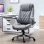 ProperAV PU Leather Ergonomic Swivel Office Chair with Headrest - maplin.co.uk