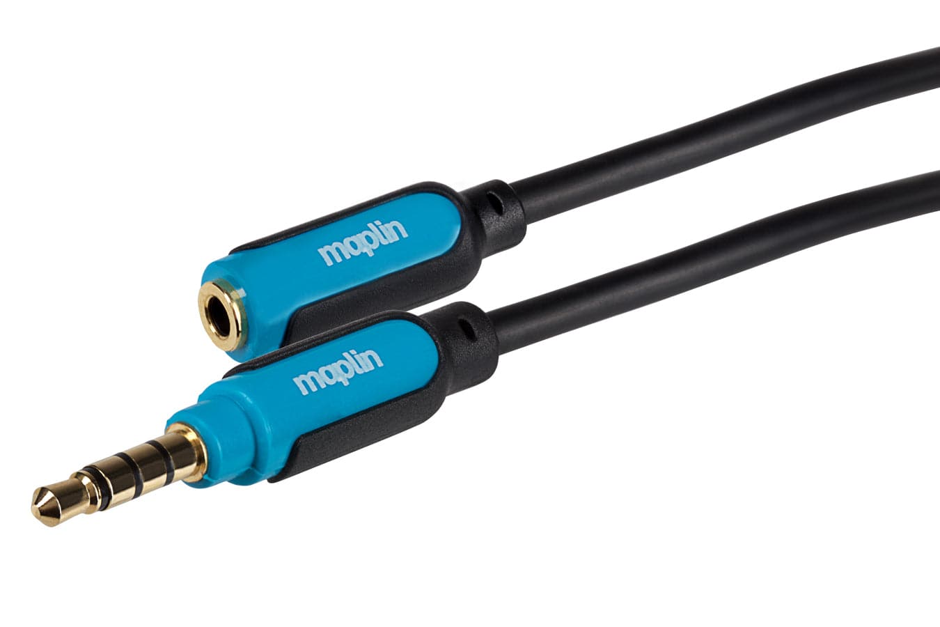 Maplin 3.5mm Aux Stereo 4-Pole Jack Plug to 3.5mm Female Jack Extension Cable - Black, 3m - maplin.co.uk