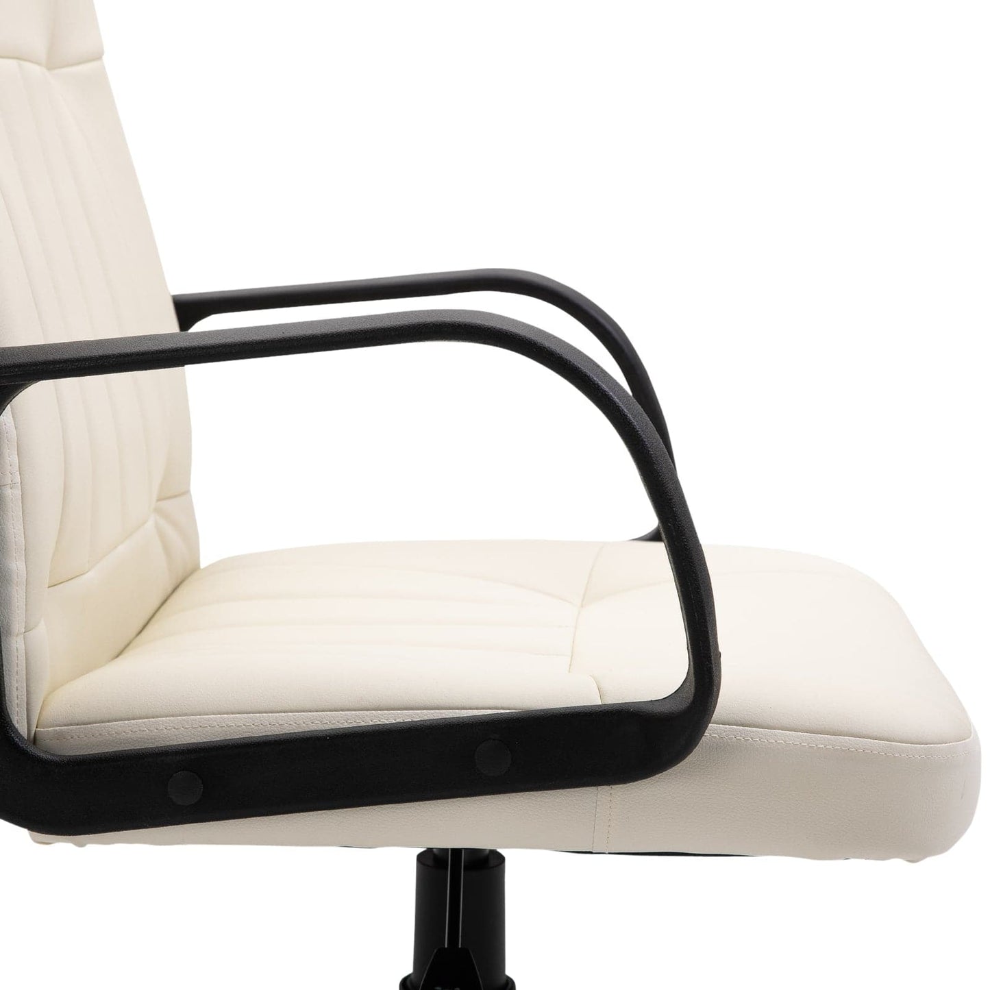 ProperAV Extra PU Leather Swivel Home Office Chair with Armrest - maplin.co.uk