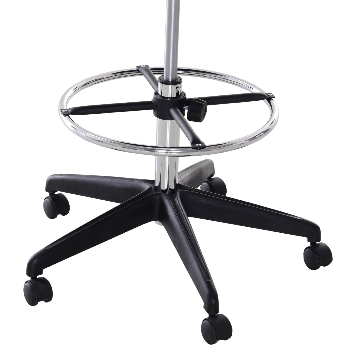 ProperAV Extra Tall Ergonomic Back Office Chair with Adjustable Height Footrest and 360° Swivel - Black - maplin.co.uk