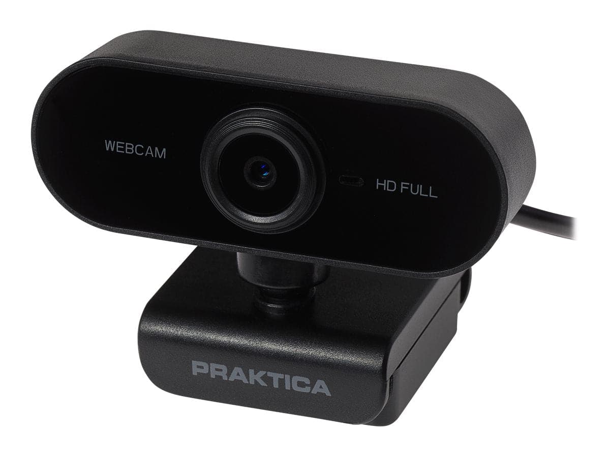 PRAKTICA Full HD 1080p Auto-Focus USB-A Webcam with Built-in Microphone & Tripod Mount - maplin.co.uk