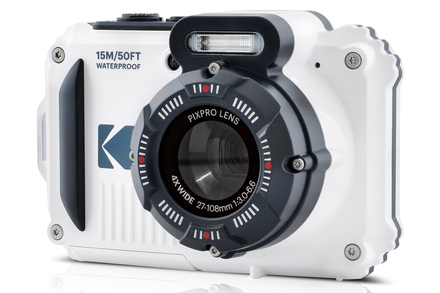 Kodak PIXPRO WPZ2 Waterproof 16MP 4x Zoom Tough Compact Camera - White - maplin.co.uk