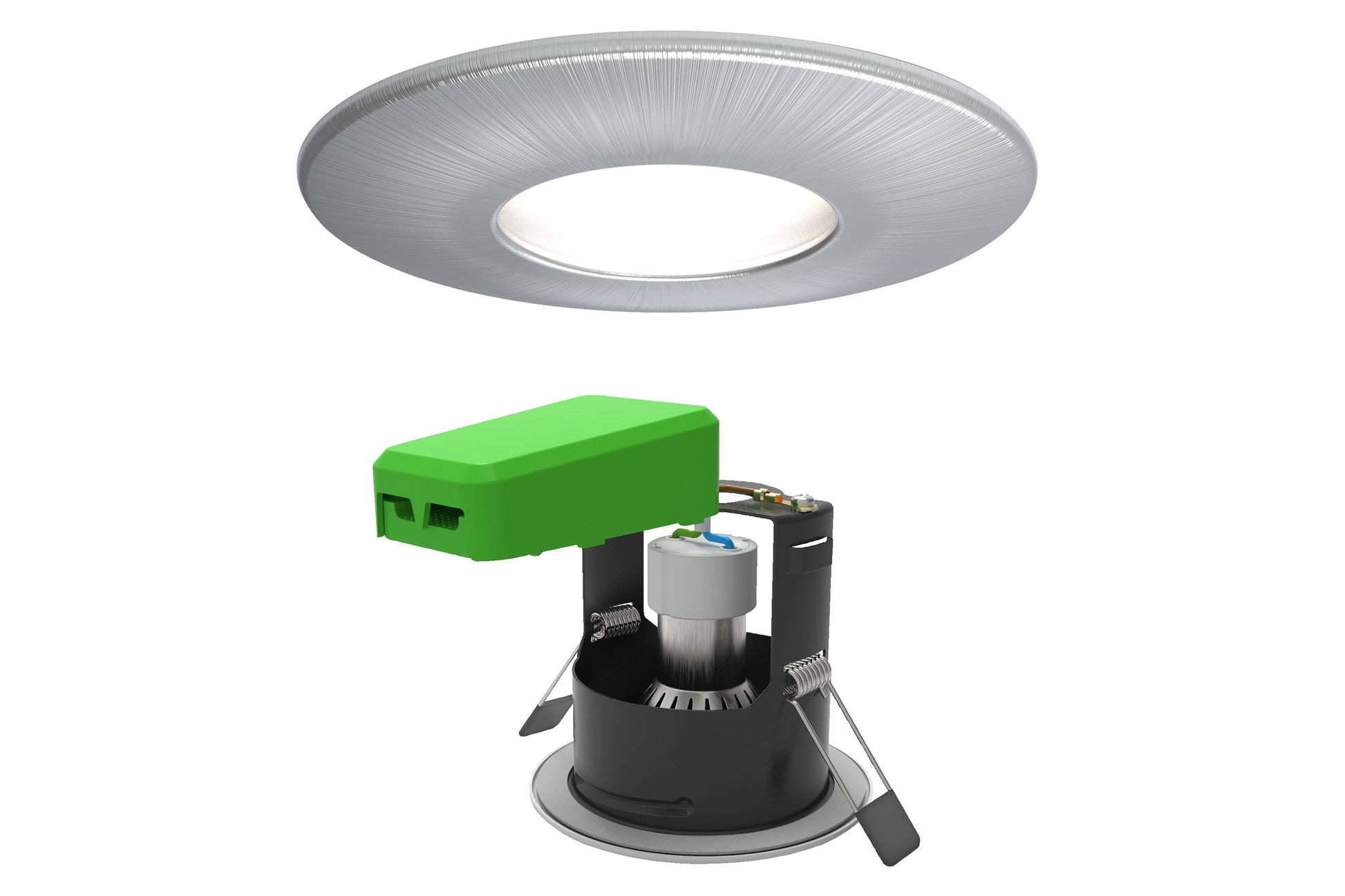 4lite WiZ Connected Fire-Rated IP65 GU10 Smart LED Downlight - Satin Chrome - maplin.co.uk