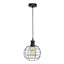 4lite WiZ Connected Decorative Bird Cage Lighting Pendant with ST64 Amber Coated Filament LED Smart Bulb - Black - maplin.co.uk