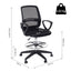 ProperAV Extra Tall Ergonomic Back Office Chair with Adjustable Height Footrest and 360° Swivel - Black