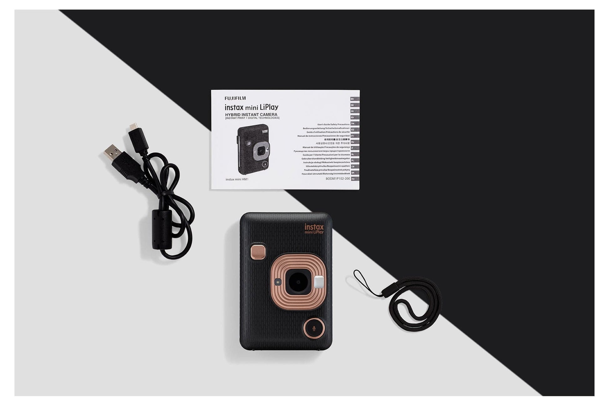 Fujifilm Instax Mini LiPlay Hybrid Instant Camera - Elegant Black - maplin.co.uk