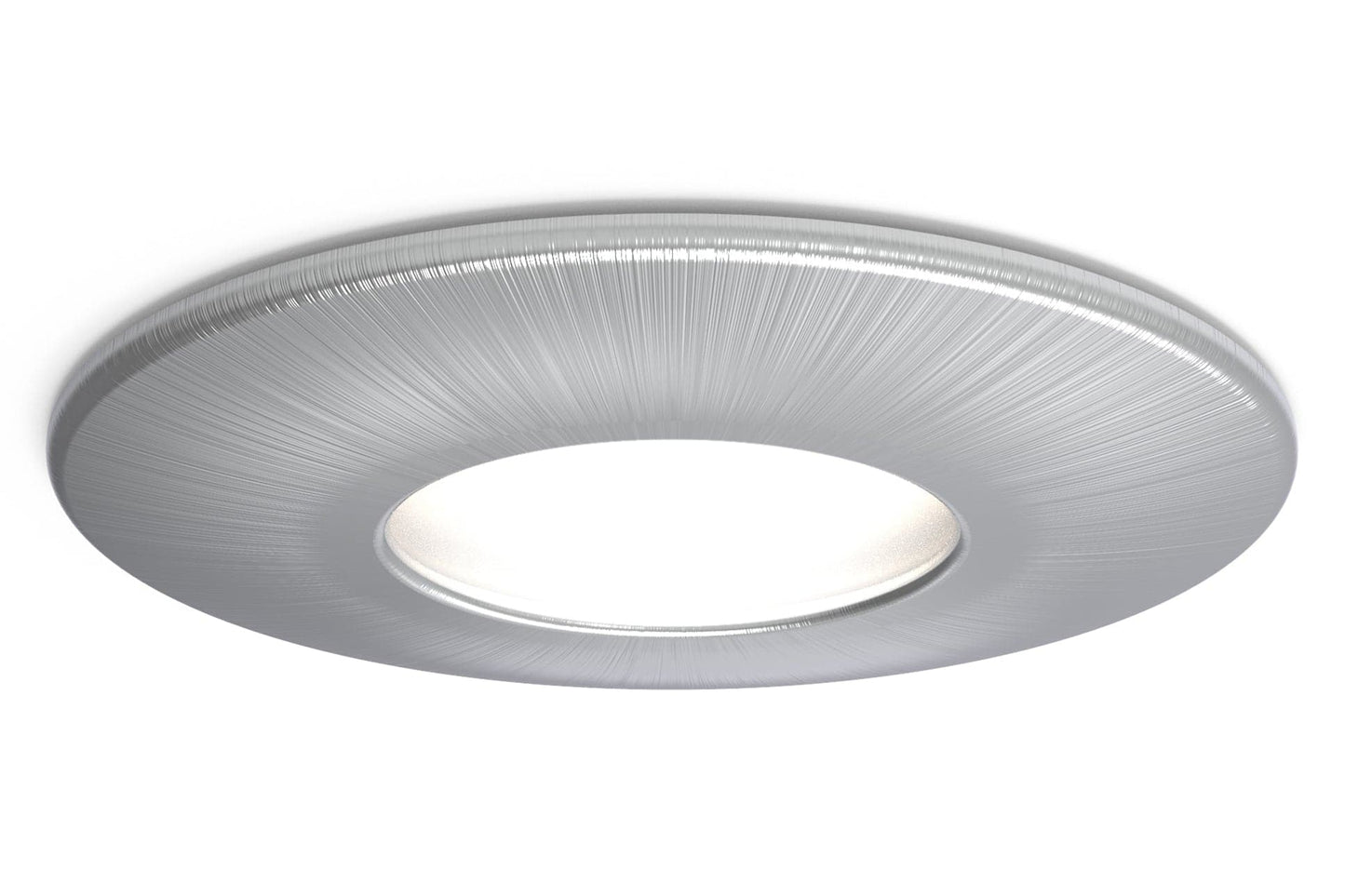 4lite IP20 GU10 Fire-Rated Downlight - Satin Chrome - maplin.co.uk